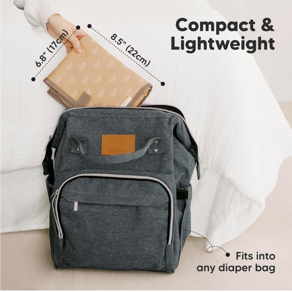 KeaBabies Portable Diaper Changing Pad Waterproof Foldable Travel Changing Mat - Picture 2 of 8